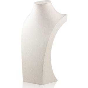 Oirlv Linen Necklace Display Bust 3D Necklace Organizer Jewelry Display Holder (H-15.28inches)
