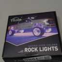 YiLaie RGB LED Rock Lights, 60 LEDs High Brightness Multifunction Neon underglow Kit Waterproof Light with APP/RF Control Multicolor Lights for ATV RZR UTV SUV Off Road Car, DC 12V (4 Pods)