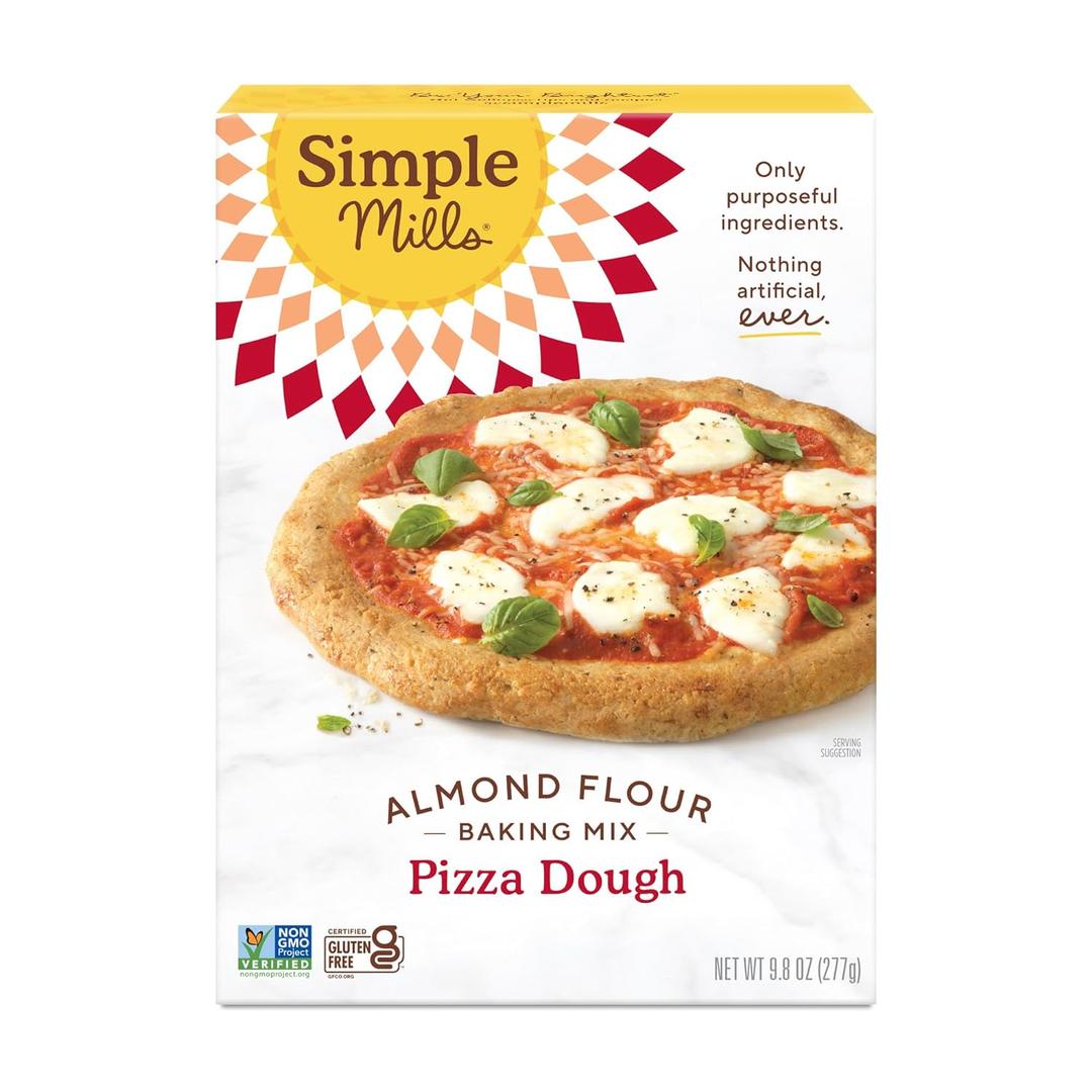 Simple Mills Almond Flour Baking Mix, Cauliflower Pizza Dough - Gluten Free, Vegan, Plant Based, 9.8 Ounce (Pack of 1) (EXP 11/06/26)