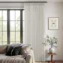 Pinch Pleated Thick Linen Curtains 120 Inch Length 2 Panels Set for Living Room Warm Beige Neutral Pleated Curtains Semi Sheer Light Filtering Privacy Bedroom Window Drapes
