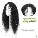 UDU Curly Hair Topper 20inch Natural Curly Hair Toppers for Women with Thinning Hair, Lightweight & Breathable Wiglets for Thinning Hair, Full Coverage, Perfect for Daily Use, Styling, Cosplay