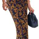 BTFBM Women Spring Dresses 2025 Elegant Wedding Guest Dresses Bodycon Tube Maxi Dress Split Floral Cocktail Dress (M)