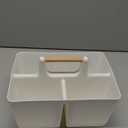 Rejomiik Portable Shower Caddy Basket Plastic Cleaning Caddy Organizer Storage Tote with Handle for Bathroom, College, Dorm Room Essentials, White