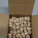 Pinkunn 100 Pcs Wood Finials Dowel Rods Caps 3/4 Inch Tall with 1/4 Inch Hole Unfinished Wood Drawer Knobs Pulls Handles Small Classic Ball Wooden Rods Caps for Crafts, DIY, Cabinet, Furniture, Drawer