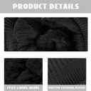 Cozy Head Beanie for Men - Winter Beanie with Brim and Ear Flaps, Outdoor Warm Fleece Lined, Ear-Covered Woolen, Fleece-Lined Knitted Hat for Cold Weather Black