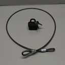 Brinks 3020-029-4T Outdoor Padlock, Covered with 4' Coated Flexible Steel Cable, 3/8'' Diameter