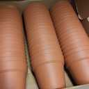 Mumufy 54 Pack 4 Inch Plant Pots Bulk Small Planter with Drainage Hole and Saucer Small Plastic Pots for Flowers Succulent Cactus and All House Indoor(Terracotta)