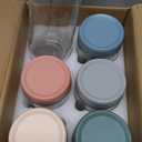 NETANY 6-pack 24oz Glass jars with Airtight Lids, Overnight Oats Containers with Lids, Wide mouth Mason Salad jars, Glass Food Storage Containers for Snacks Yogurt Spice Sugar