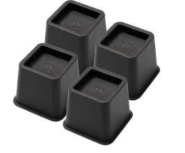 Ihomepark Bed Risers, Heavy Duty Square Furniture Frame Lift for Couch, Chair, Desk, Sofa and Bunk Bedpost, Set of 4
