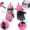 Kids Winter Gloves-3M Thinsulate Snow Waterproof Ski Cold Weather Insulated Outdoor Snowboard Gloves for Boys Girls Youth (M)