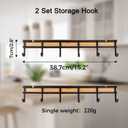 Kitchen Utensil Hanger, Wall Mout Kitchen Utensil Holder Organizer Rack with 6 Hooks, 2 Set Kitchen Wall Hooks for Hanging Cooking Utensils Set, Heavy Duty Wall Shower Hook