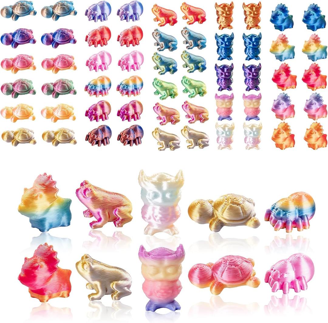 150 PCS 3D Printed Animal Figurines Set, Articulated Animal Figurines,Fidget Toys, Surprise 3D Printed Animals Cute Animal Toys for Home, Office, DecorSchool Gifts