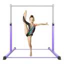 Jivifao Gymnastics Bar for Kids Ages 3-15, 3' to 5' Adjustable Height, Gymnastic Kip Bar Horizontal Bar for Gymnas, Anti-Slip and Easy to Assemble, Home Gym Equipment Indoor for Girls, Boys