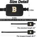 Bridesmaid Gifts - Wedding Day & Bachelorette Party Decorations, Crossbody Belt Bag in Initial White & Black