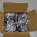 2 Inch Heavy Duty PU Caster Wheels Set of 4, 2 Swivel with Brakes and 2 Fixed, Black Non-Marking Plate Casters for Furniture, Tool Bench, and Garage Equipment