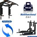 BDL Wall Mounted Pull Up Bar Chin Up bar Multifunctional Dip Station for Indoor Home Gym Workout, Power Tower Set Training Equipment Fitness Dip Stand Supports to 440 Lbs