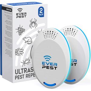 Ultrasonic Pest Repeller (2-Pack) Plug in Flea Rat Roach Mosquito Cockroaches Rodent Spider Scorpion Fruit Fly Insect Indoor Plug Repellent