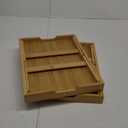 2 Pack Bamboo Bed Tray Table with Folding Legs,Breakfast Trays,Serving Tray for Food and Snack,Laptop Trays for Working(Natural)