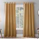 Sun Zero Easton Energy Saving Blackout Tab Top Curtain Panel, Gold, 40" W x 84" L (1 Panel)