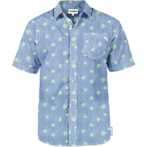 Tipsy Elves Button Down Shirts for Men - Valentines Day, Mardi Gras and St Patricks Day Mens Button Ups (Blue, L)