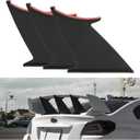 KUAFU 3PCS Spoiler Wing Stabilizer Compatible with 2015-2021 Subaru Impreza WRX STI Sedan Rear Trunk Boot Lip Spoiler Wing Stiffi Support Black