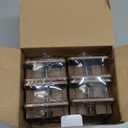 Bed Risers with Adjustable Screw Clamp, Fits Foot Thickness of Bed from 0 to 1.5 Inch, Elevation in Heights 4 Inch Heavy Duty Risers for Sofa Desk Table Cabinet Supports (4Pack, Brown)