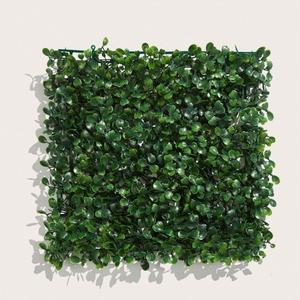 12 Pcs Artificial Grass Wall Panel Backdrop, 10"x 10" Grass Wall Panels, Boxwood Faux Green Panels for Outdoor Indoor Green Wall Decor, Party Wedding Garden Fence Decorations