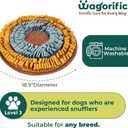 Cookie Snuffle Mat for Dogs, Medium Dog Snuffle Mat 18.9”x18.9”, Keep Them Busy Enrichment Tool & Slow Feeder, Multiple Types, Durable, Machine Washable, Ideal for All Breed Sizes