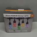 XMCOSY+ Smart Outdoor String Lights, 98Ft Patio Lights Waterproof, App Control, Compatible with Alexa, RGBCWIC Color Changing LED String Light for Outside (Black)