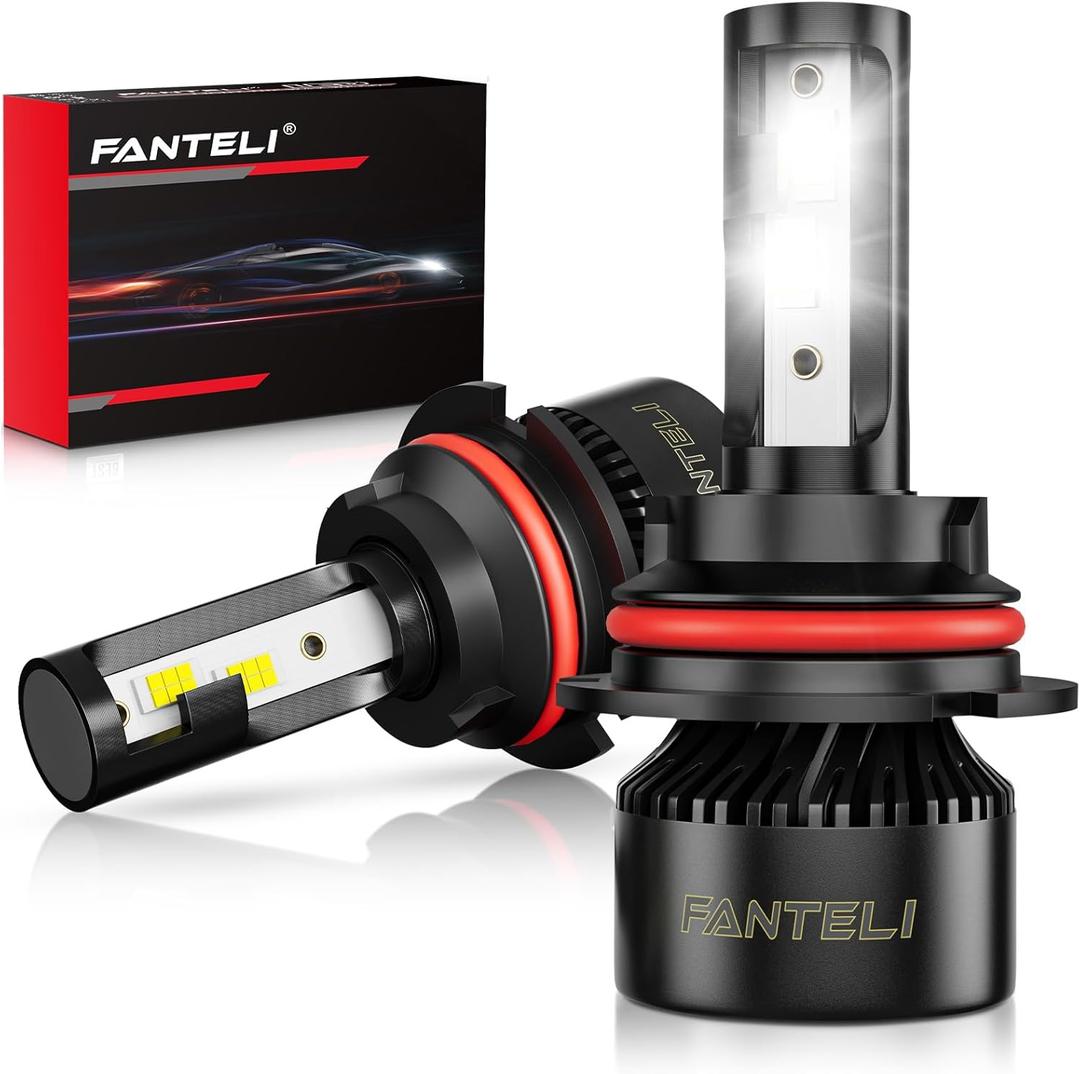 / Bulbs High/Low Beam 6500K Cool White 40000LM 900% Brightness, 1:1 Size Plug and Play IP68 Waterproof Off-Road Lights, Pack of 2