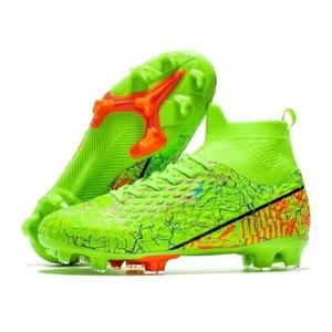 Unisex-Child Soccer Cleats Lightweight Training 5.5 Big Kid Green/Orange/Black, 37, 24.0 cm