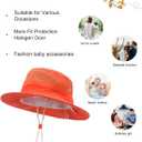 Mesh Baby Girl Sun Hat, Outdoor UPF 50+ Sun Protection Infant Hats, Adjustable Summer Beach Bucket Hat (Small, 9)