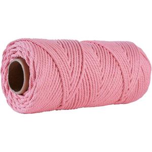 109yard 4mm Natural Macrame Cord,Colored Twisted Cotton Rope Twine String,Craft Cord for Handmade Wall Hanging Weaving Basketry Bohemia Dream Catcher DIY Craft Knitting Crochet and Tapestry