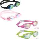 Aegend 2 Pack Kids Swim Goggles and 2 Pack Goggles for Kids 3-15