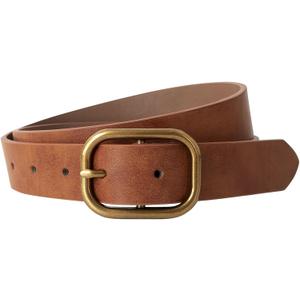 MJNUONE Leopard Print Belt for Women Leather Waist Belts Classic Needle Buckle Animal Printed forJeans dress Party Outfits (S (Waist 29-35 inches), Brown)