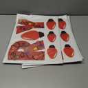 5 x Christmas Bulb Light Window Clings - Winter Car Refrigerator Decorations Stickers for Holiday Xmas Home Kitchen Living Room - Door Window Seasons Decals