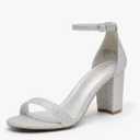 DREAM PAIRS Women's Chunk Low Heel Pump Sandals, Size 10