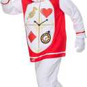 ReneeCho Mr Rabbit Costume the White Rabbit Costume Men Adult Famous Movie figure Halloween Set Funny Bunny Suit (X-Large)