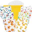 wegreeco Cloth Diapers 6 Pack with 6 Inserts & 1 Wet Bag, Washable Cloth Diapers for Babies, One Size Adjustable Reusable (Bright Animals)