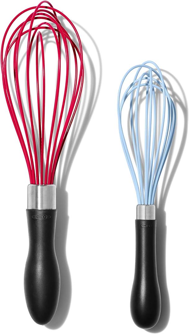 OXO Good Grips 2-Piece Silicone Whisk Set (9-Inch & 11-Inch)