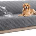 H.VERSAILTEX 100% Waterproof Couch Covers for 3 Cushion Couch Sofa Modern Sofa Slipcovers with Elastic Straps Thick Soft Furniture Protector Pet Friendly(Sofa, Grey/Beige)