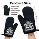 Funny Women Men Cooking and Baking BBQ Kitchen Gadgets with Heat Resistant Silicone Non-Slip, This Sxxt is Going to be Delicious Oven Mitts Set of 2, Gifts for Bake Lover Mom Dad Friends Chef