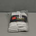 Hanes Men's Work Socks, Cushioned Crew Socks, Moisture-Wicking Socks & Odor Control, Black & White
