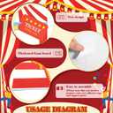 Honoson Circus Ticket Booth Photo Prop 63 Inch Circus Theme Party Decorations, Large Ticket Booth Cardboard Cutout Backdrop for Carnival Game, Birthday, Spring School Events