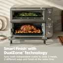 Ninja Double Oven Pro Smart XL Countertop Oven & Air Fryer | 30.2 Qt Capacity |12-in-1 Versatility with Smart Finish & DualZone Tech to Cook 2 Meals at Once | Fit up to 4.5lb Chicken | Silver | DCT821, 18.7 in L x 17.2 in W x 14 H