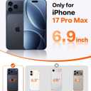 TORRAS Ostand Magnetic for iPhone 17 Pro Max Case, Fit for MagSafe, Sturdy Stand, Military Grade Drop Tested, Camera Control, Translucent Slim Soft Edge Case for iPhone 17 Pro Max 6.9", Black