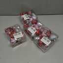 4 x Melisheer 24pcs Valentines Day Heart Ornaments, Classic Red Pink Silver Shaped Hanging Baubles with 2 Sizes, Valentine's Decorations for Tree, Love Decor Outdoor Wedding Party Gift