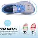 JACKSHIBO Wide Toe Box Shoes Women Arch Support Wide Sneakers for Running Walking Athletic Tennis Orthopedic Plantar Fasciitis Workout with Thick Cushion Zero Drop Sole Width Shoes
