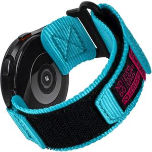 Nereides Band Compatible with Samsung Galaxy Watch 7 6 5 4 40mm 44mm/Watch 6 4 Classic/Galaxy Watch 5 Pro/Galaxy Watch 3/Classic 41mm/Active 2, 20mm Nylon Sports Strap for Men Women(Blue,L)