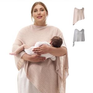 Momcozy Ultra-Light Nursing Cover for Breastfeeding, Soft Breathable Tencel Lyocell Fabric, Multi-Use Feeding Shawl, Newborn Essentials Must Haves(Shallow Brown, Plus Size)